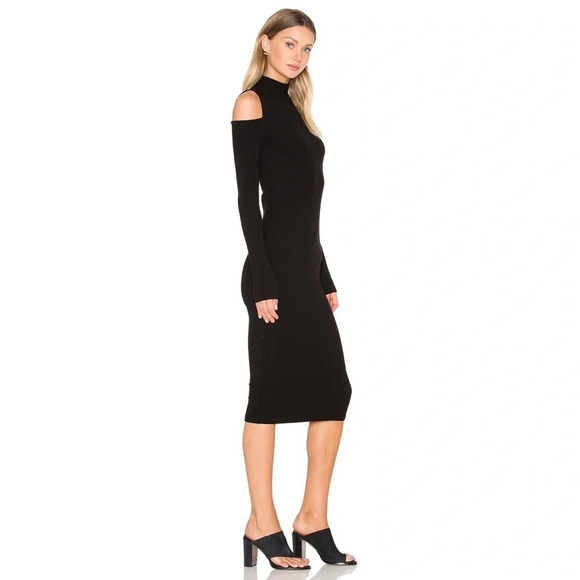 Revolve X Sen TIFF  Ribbed Cold Shoulder Dress in Black - Picture 9 of 9